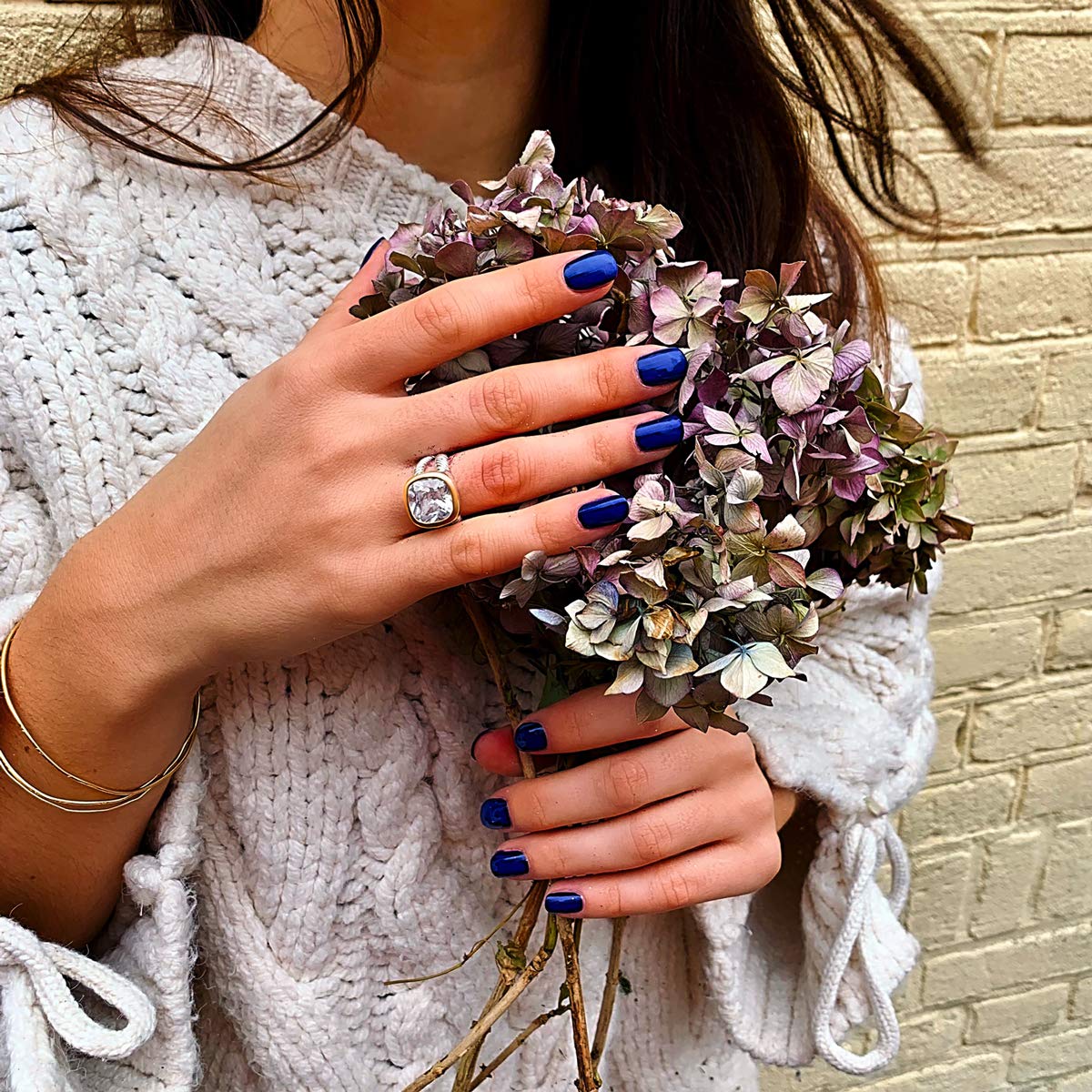 UNY JEWEL Twisted Cable Wire Two Tone Cusion Cut CZ Statement Ring Designer Inspired Fashion Love Antique Women Jewelry Gift (White, 7)