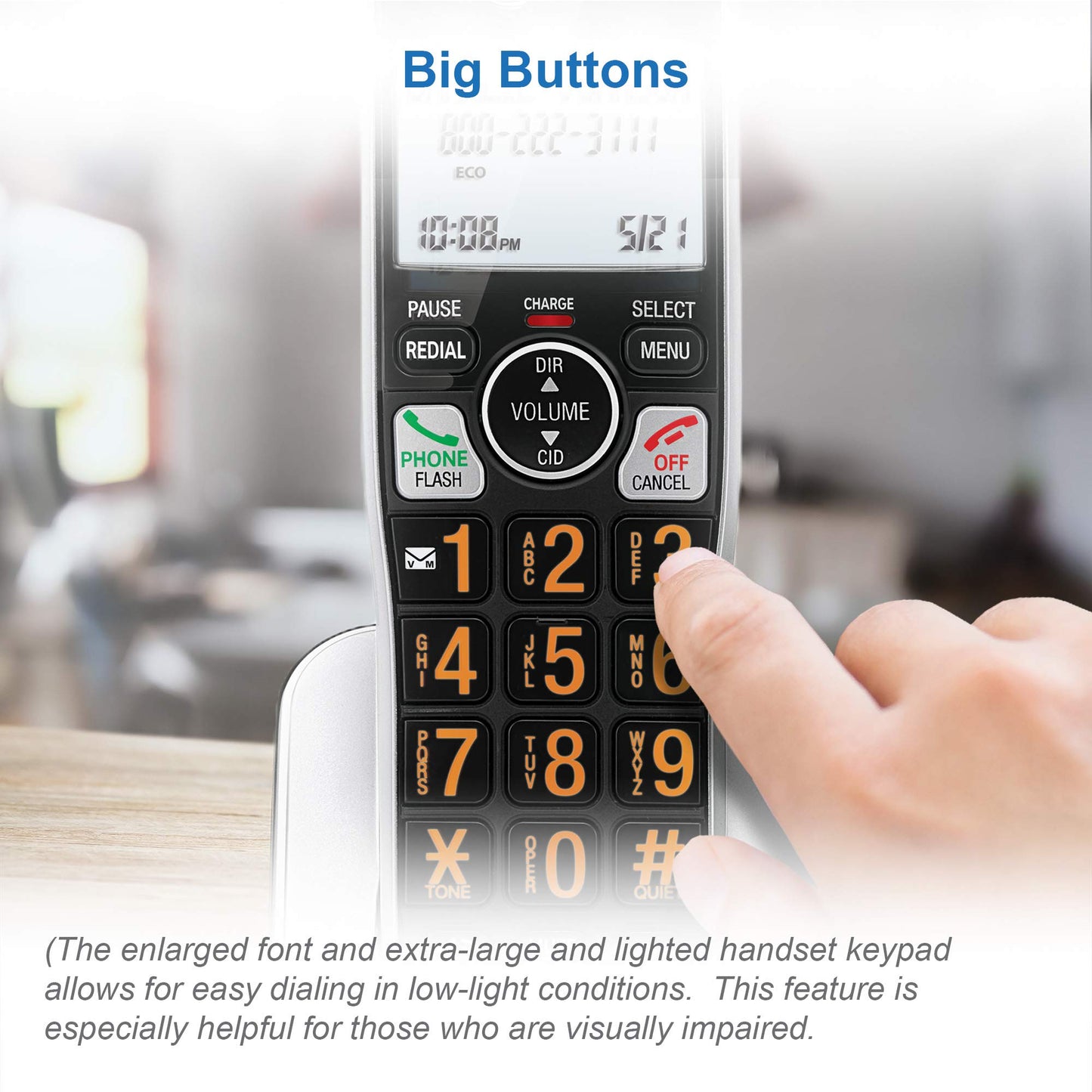 AT&T BL102-3 DECT 6.0 3-Handset Cordless Phone for Home with Answering Machine, Call Blocking, Caller ID Announcer, Audio Assist, Intercom, and Unsurpassed Range, Silver/Black