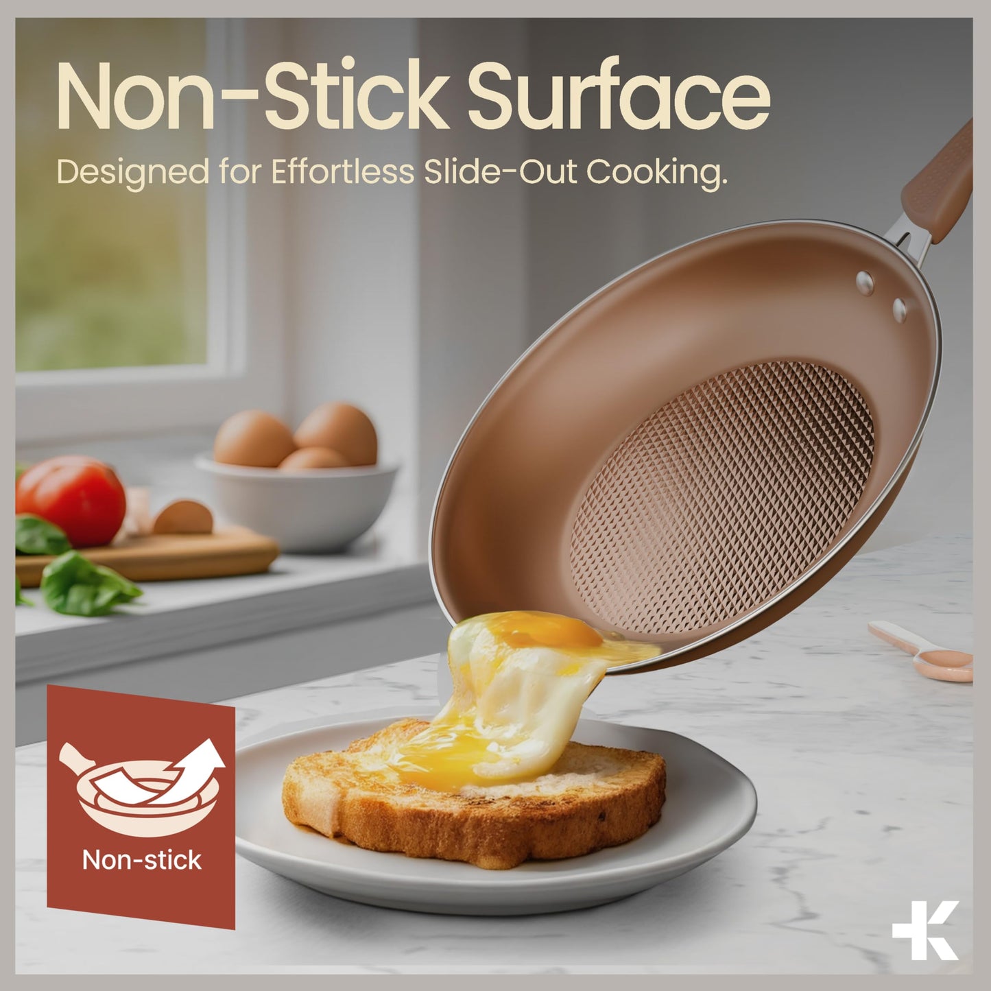 Pots and Pans Set, 22-Piece Non Stick Cookware & Bakeware Sets with Plaid Pattern, Stackable Design, Dishwasher Safe, Stain-resistant, Oven & All-Stove Safe, Tempered Glass Lid, Golden