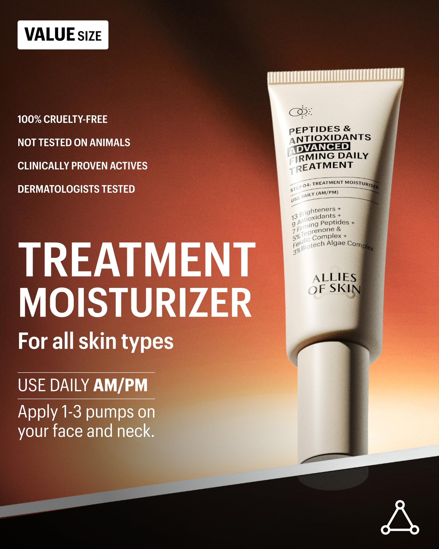 Allies of Skin Peptides & Antioxidants Advanced Firming Daily Treatment, Jumbo