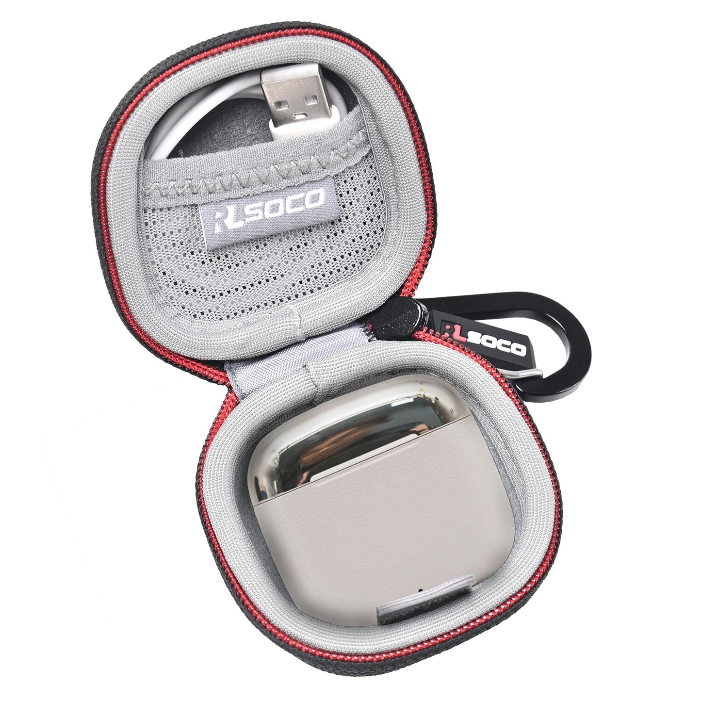 RLSOCO Hard Case for Huawei FreeBuds SE 2/SE 3 Wireless Earbuds - Black | Shockproof, Dustproof, Water-Resistant Storage Pouch, with Sturdy Metal Hook (Case Only)