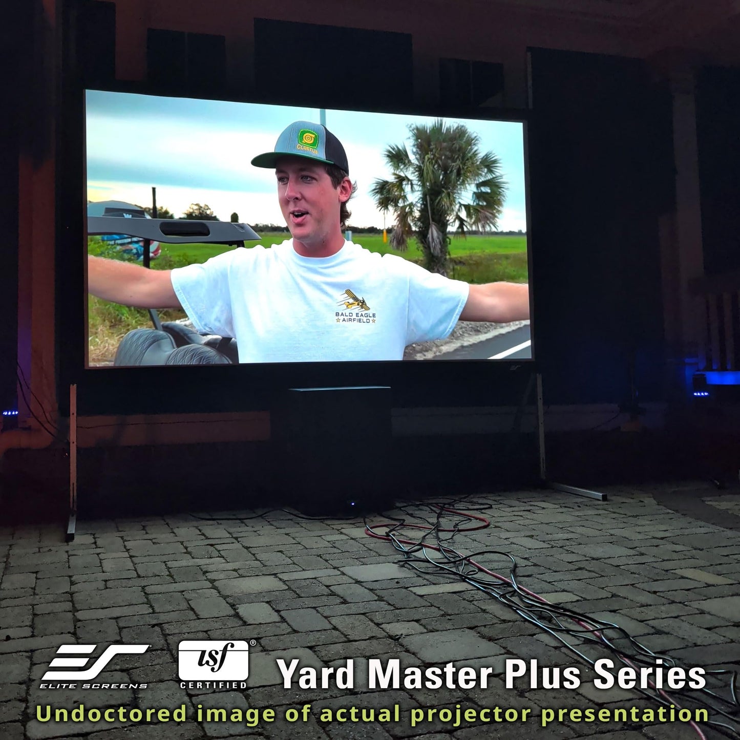 Elite Screens Yard Master Plus, 100-INCH 16:9, 8K 4K Ultra HD 3D Ready Indoor/Outdoor Portable Home Movie Theater Projector Screen, Front Projection - OMS100H2PLUS | US Based Company 2-YEAR WARRANTY