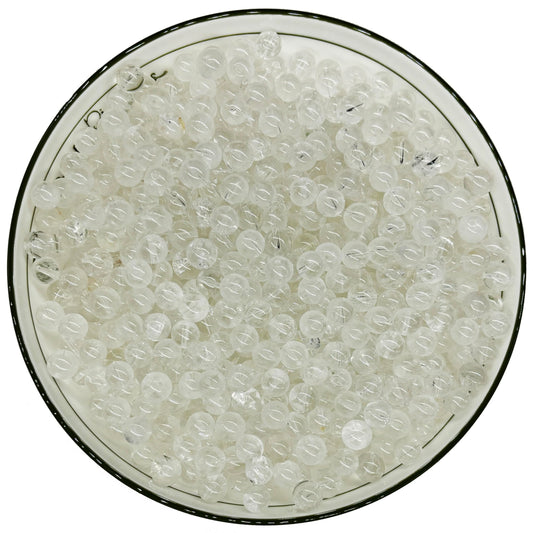 WHNKFB 8mm 50PCS Natural Clear Quartz Round Beads, High Clarity Loose Crystal Beads for Jewelry Making Craft - 4mm 6mm 8mm 10mm Options with Free Elastic Cord