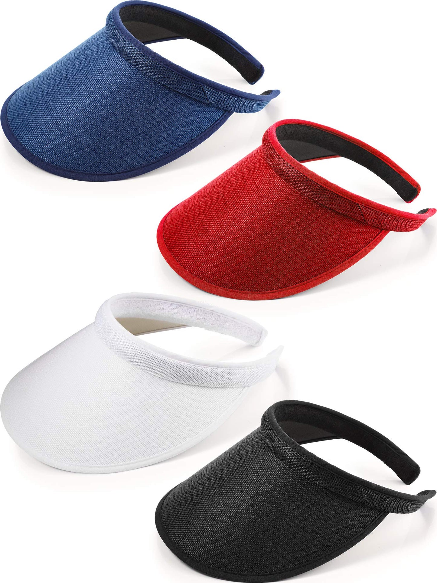 Sun Visor Hats for Women Men Clip on Wide Brim Visor Hats Sports Tennis Golf Cap for Travel Outdoor Activity