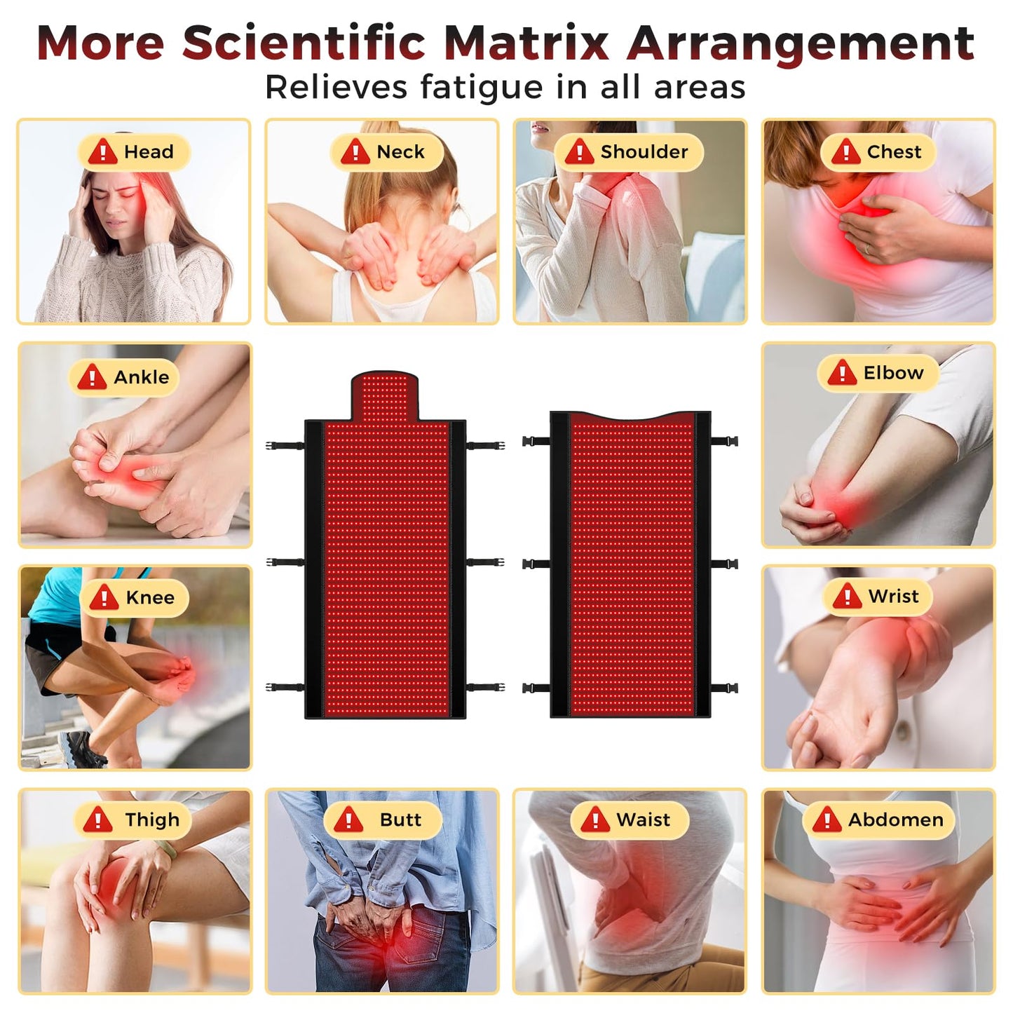 LITDUCK Body Red Light Therapy Mat, Eligible Red Light Therapy Blanket, 2in1 LEDs(660nm& 850nm), Premium Leather, Adjustable Timer & Intensity 36.3"*15.8" (2570leds)