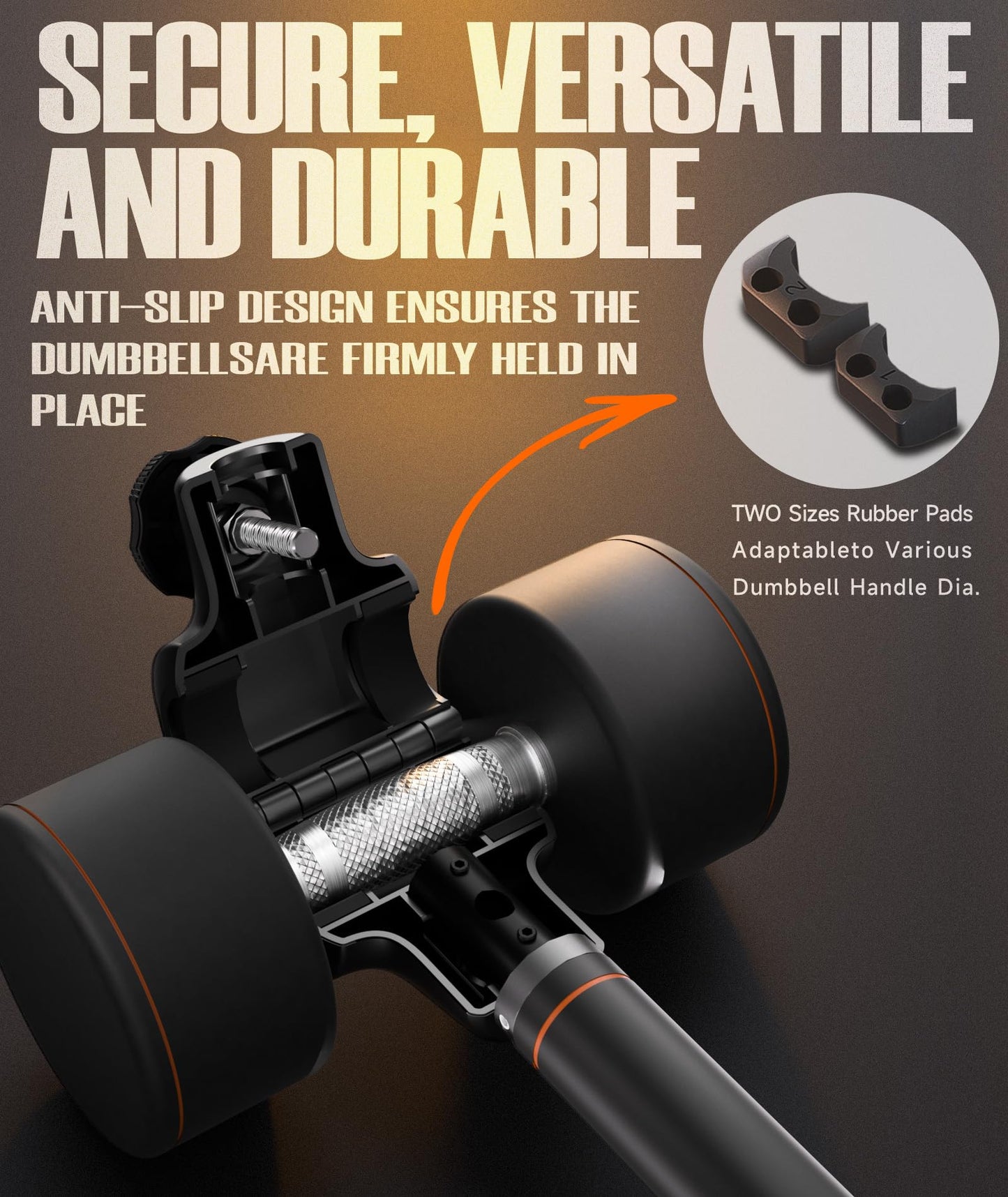Flexible Dumbbell Converter - 260 LBS Weight Capacity Adjustable Alloy Steel Bar丨Convert Dumbbells to Barbell, Enhanced Compatibility for Wide Range of Dumbbells for Home Weight Lifting (Barbell Set)
