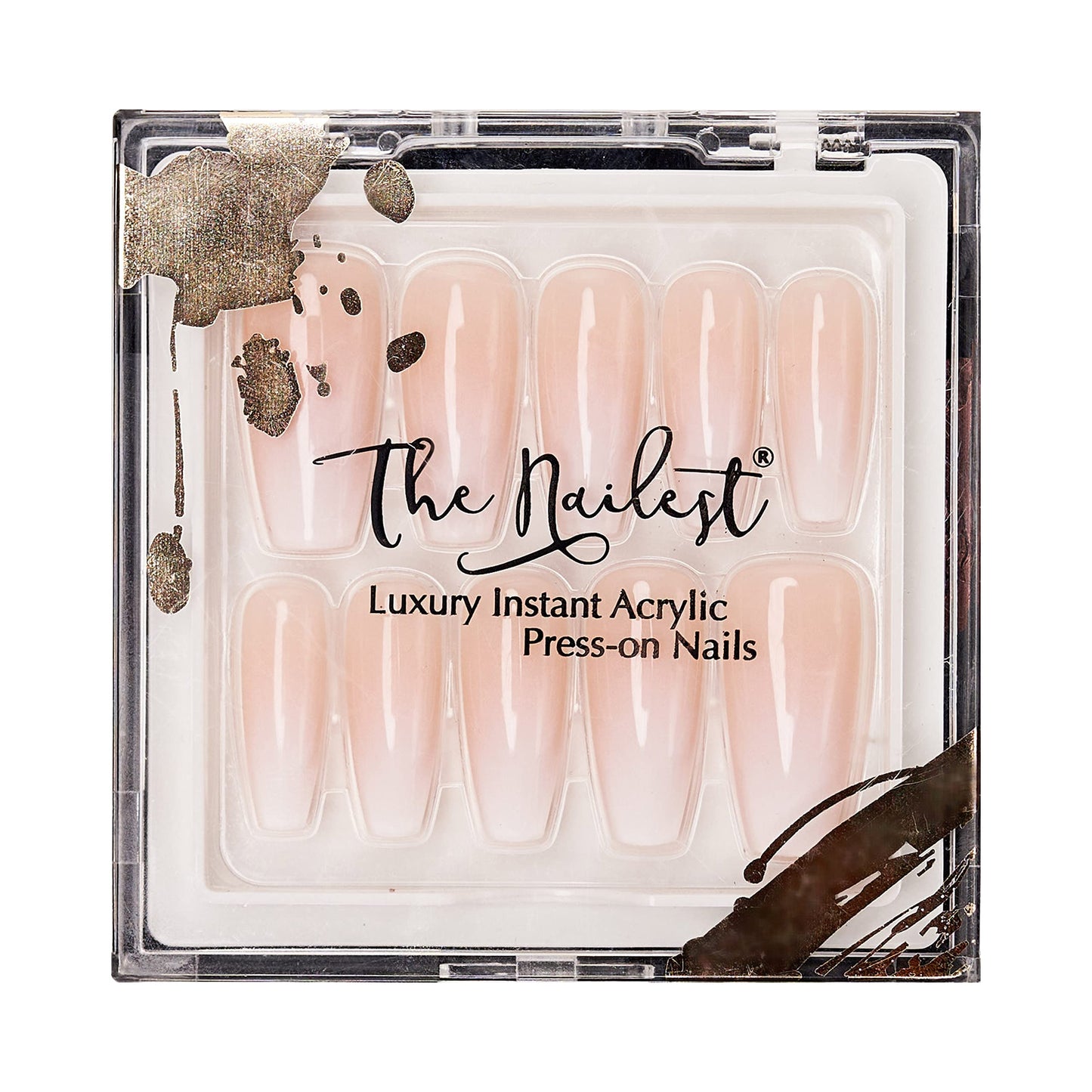The Nailest - Instant Luxury Acrylic Press-on Nails - Medium Coffin- Baby Boomer