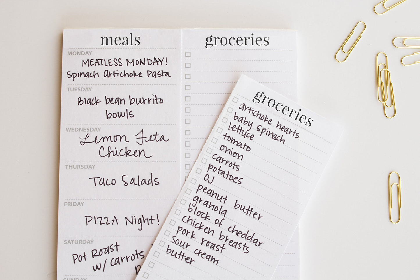 Weekly Magnetic Meal Planner Notepad By Julianne & Co - Food Planning Organizer And Grocery List Pad, 52 Premium A5 Pages, with Tear Away Perforated Shopping List (Blue China Print WITH Fridge Magnet)