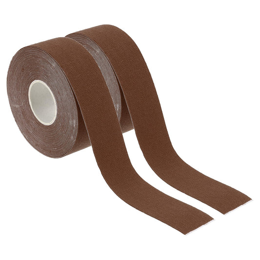 PATIKIL 32.8ft x 1 Inch Aerial Hoop Tape, Athletic Tape Adhesive Non-Slip Grip Tape Yoga Rig Sports Tape for Wrapping Exercises Gymnastics, Brown