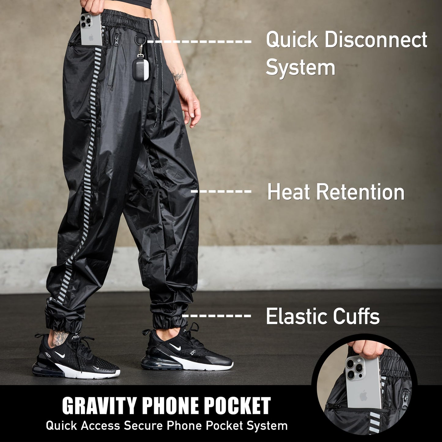 Elite Sports Sauna Suit for Weight Loss Men & Women Boxing MMA Wrestlers Gym Sweat Hoodie Sauna Suits Wrap Full Body Workout (Black, XX-Large)