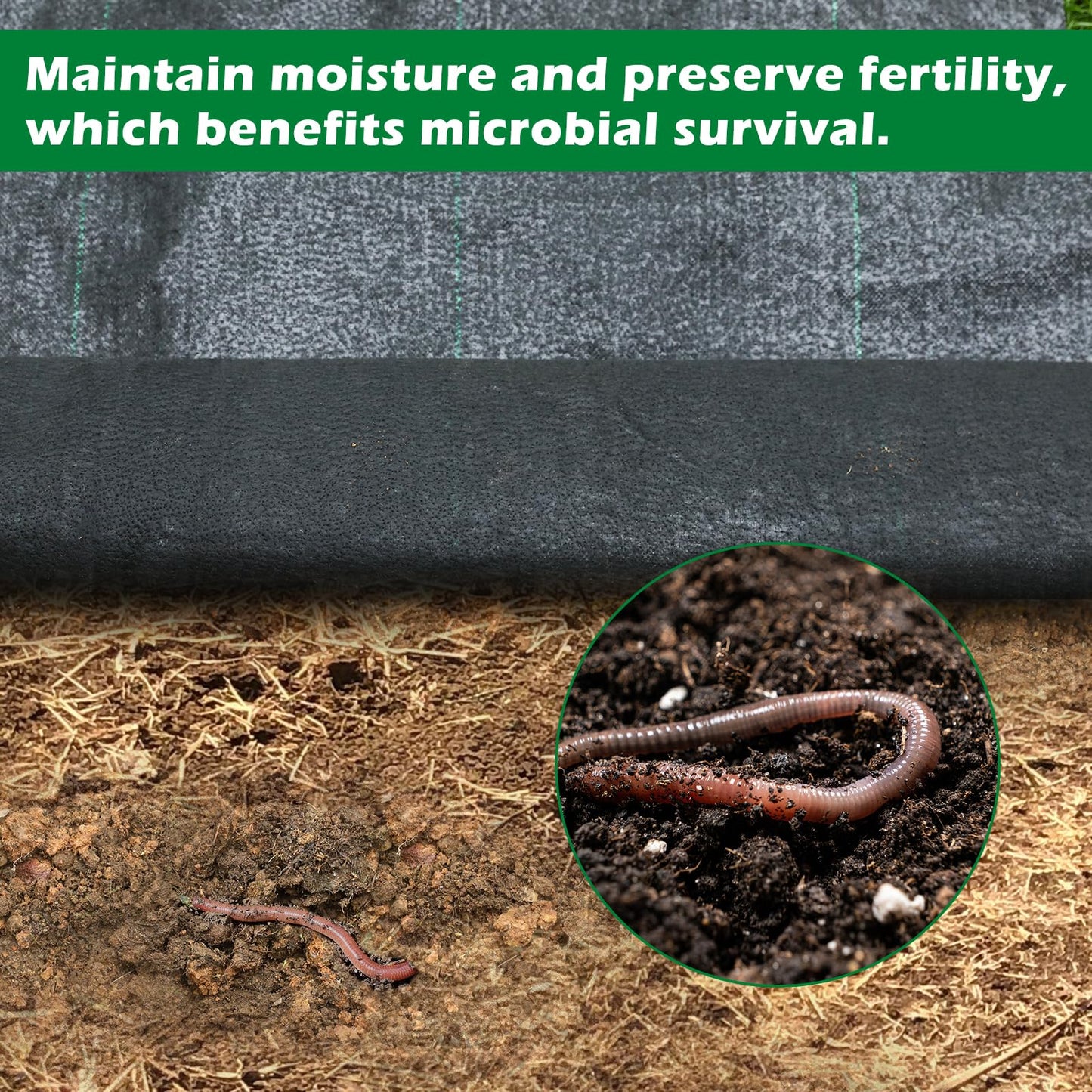 WAENLIR 5.8oz 3FT x 100FT Heavy Duty Landscape Fabric Weed Barrier Premium Woven Ground Cover Roll, UV Resistant&Tear-Proof, Ideal for Garden Beds, Walkways, Patios, Greenhouses, Outdoor Landscaping