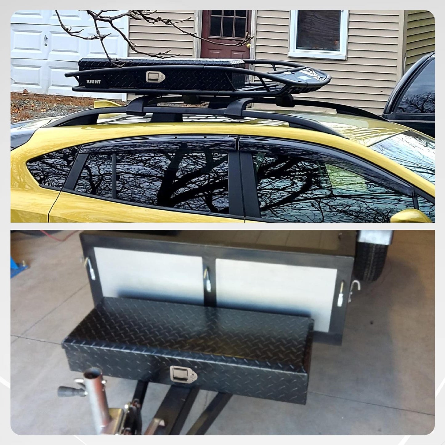 BATONECO 34.5 Inch Aluminum Tool Box, Truck Bed Tool Box with Lock and 2 Keys,Tool Storage Box for Truck,Trailer,Pickup,ATV,RV,34.5"X12.75"X6.4",Black