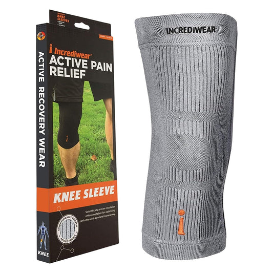 Incrediwear Knee Sleeve – Knee Braces for Knee Pain, Joint Pain Relief, Swelling, Inflammation Relief, and Circulation, Knee Support for Women and Men, Fits 18”-22” Above Kneecap (Grey, X-Large)