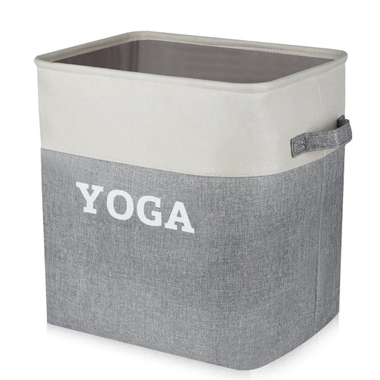 Lukeline Yoga Mat Holder Storage Basket, Home Gym Storage Organizer Yoga Exercise Equipment Storage, Yoga Basket Foam Roller Workout Equipment Storage for Home Exercise and Fitness Gear
