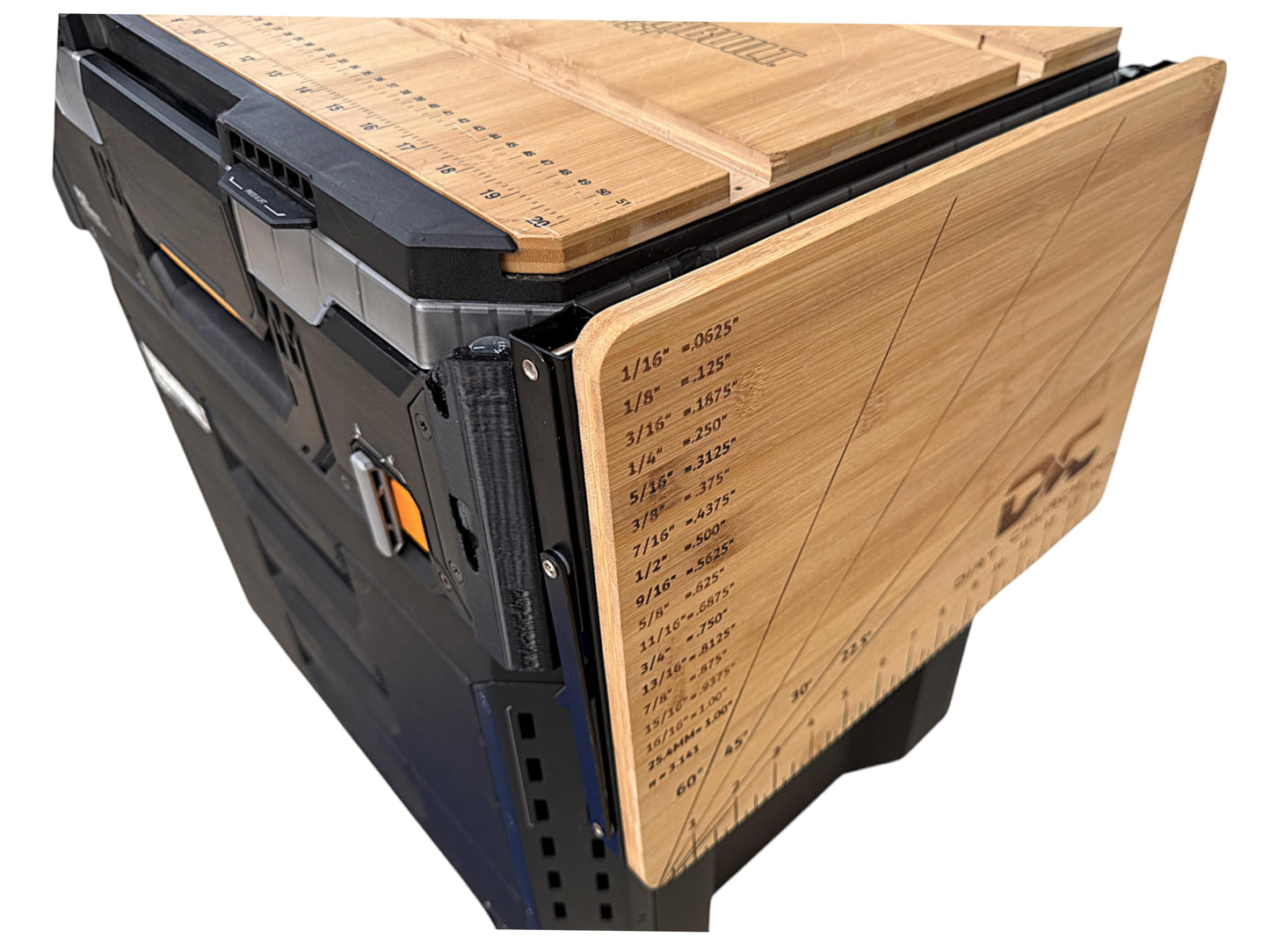 Quick Detaching/Folding Bamboo Table, Compatible with StackTech Toolbox