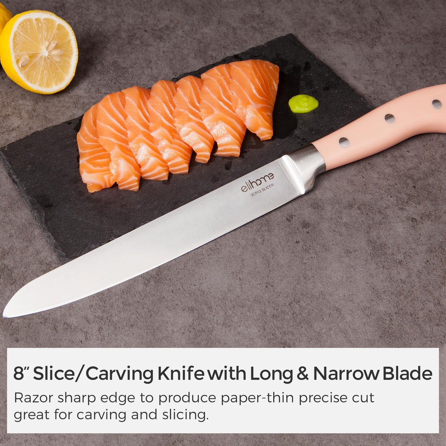 Elihome Premium 4-piece Cutting Board Set and 5piece Premium Stainless Steel Chef Knife Set
