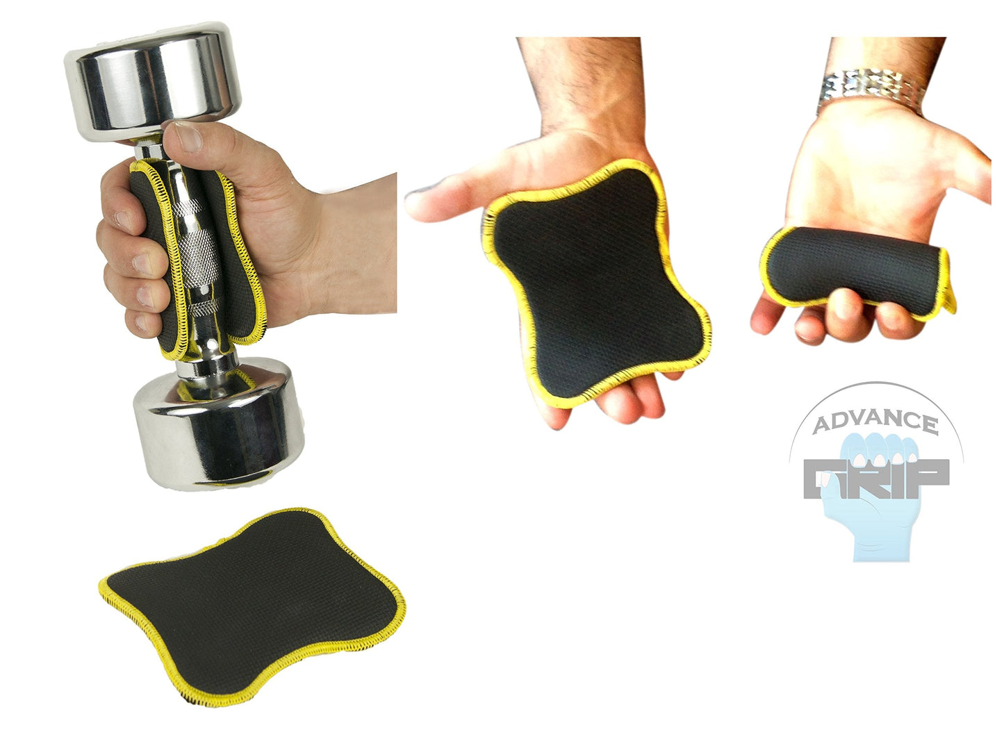 Advance Grip - Multi Purpose Fitness Lifting Double Sided Neoprene Grips Gloves 1 Pair Weight Lifting Training Glove Workout Gym Palm Exercise Gloves Men & Women Grip Pad
