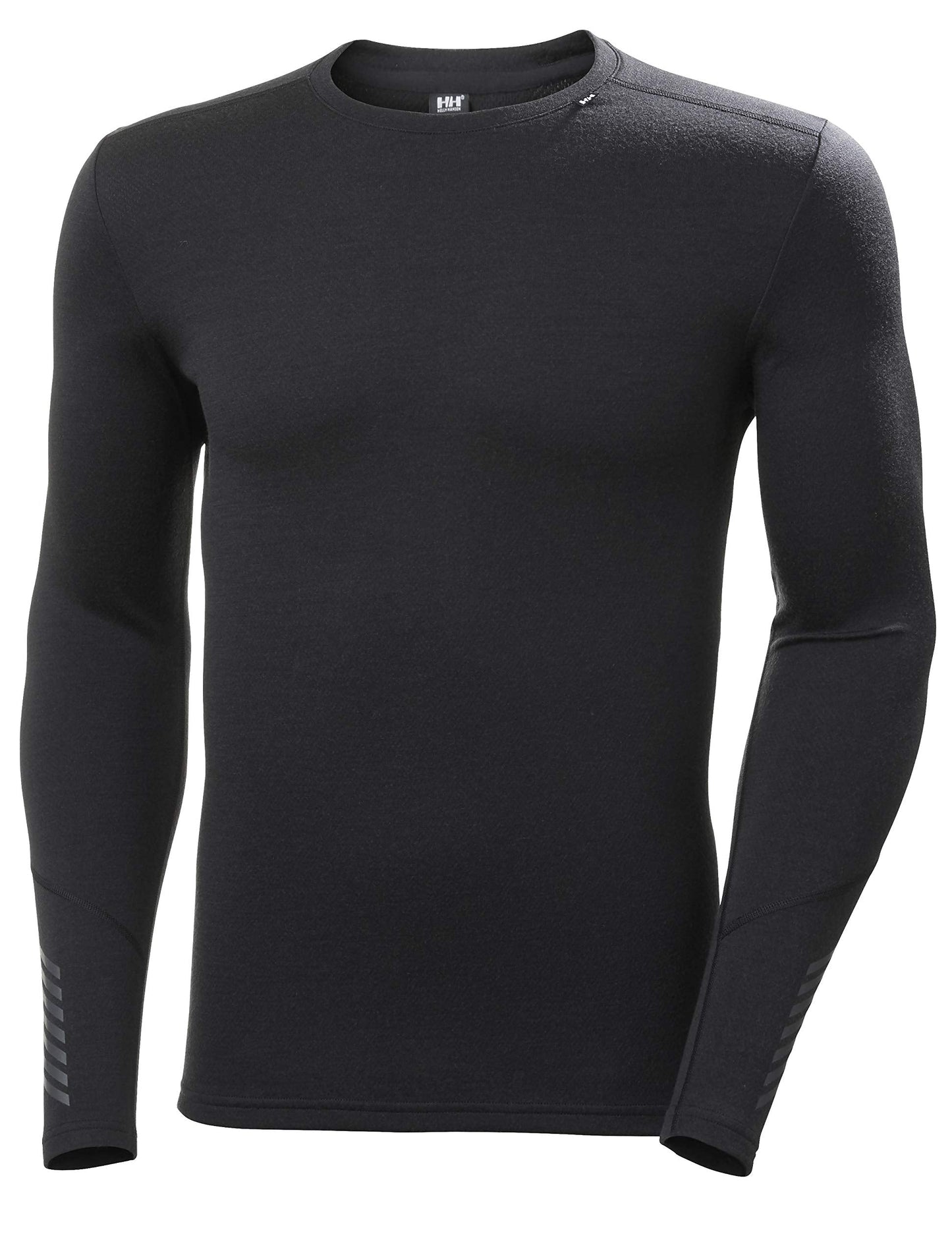 Helly-Hansen LIFA Merino Midweight Crew Base Layer for Men - Warm & Breathable, Ideal for Winter Sports & Outdoor Activities, 990 Black - L