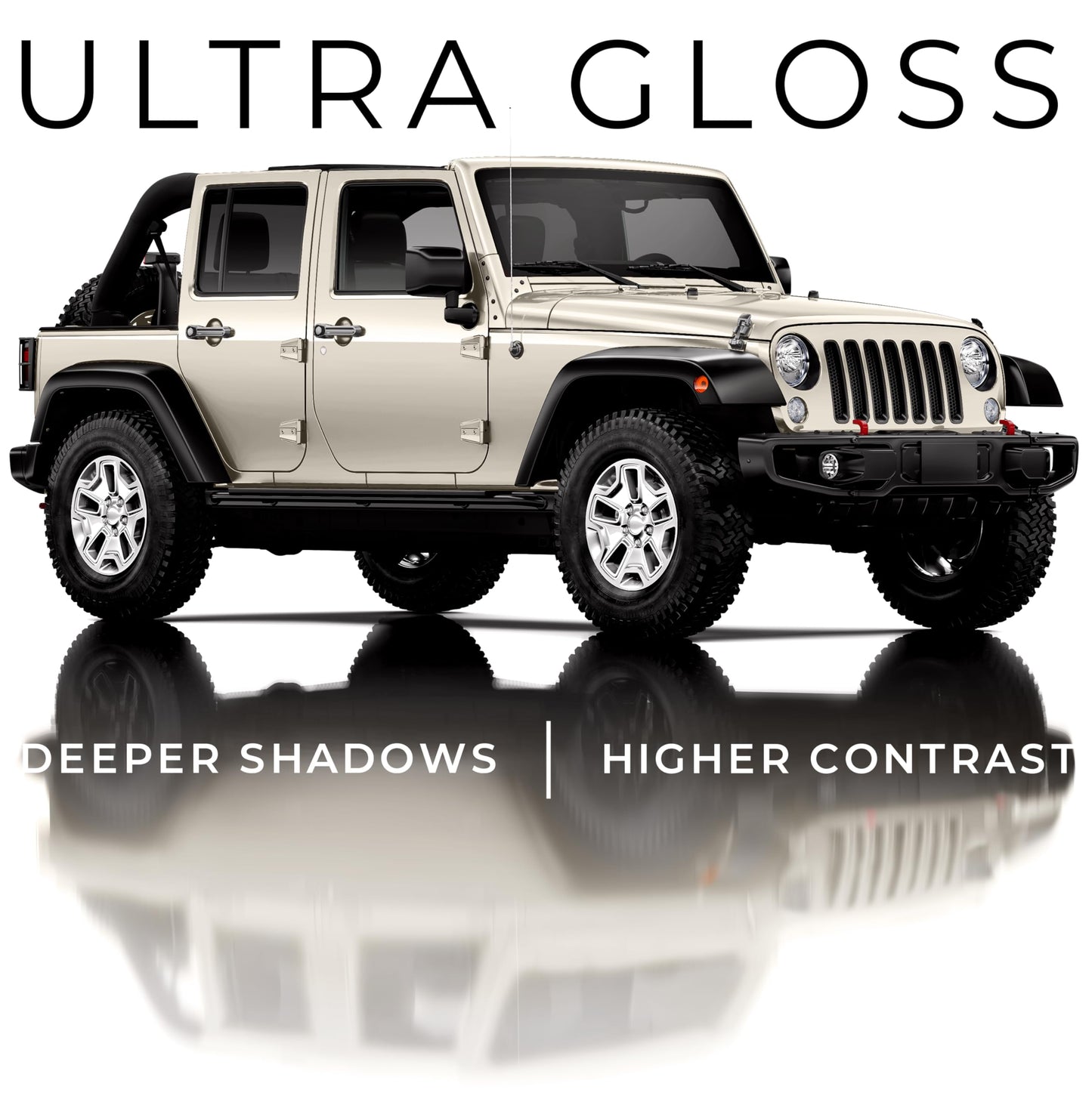 VViViD+ Ultra Gloss Pearl White Vinyl Car Wrap (50ft x 5ft)