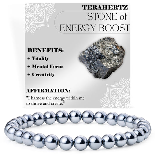 Hematite - Mental Mastery - 6mm Beaded Bracelets for Women Handmade Semi Precious Natural Stone Stretch Elastic Jewelry Yoga Protection Gifts Small