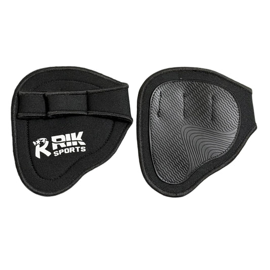 Non-Slip Neoprene Gym Grip Pads – Alternative to Workout Gloves for Weightlifting, Pull-Ups, Powerlifting, Calisthenics, and Gymnastics – Fitness Grips for Men and Women (Neoprene Black, One Size)