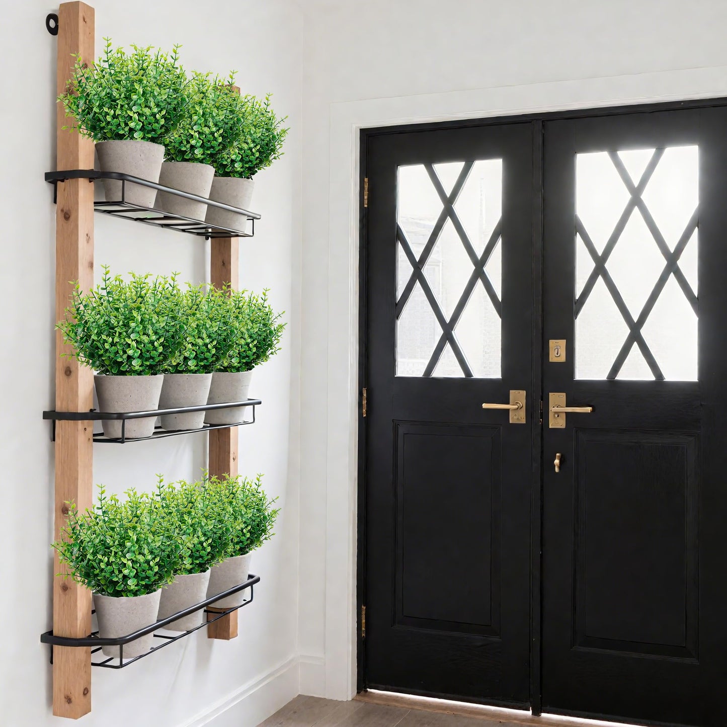 petalyn Faux Greenery Stems Plastic Artificial Boxwood, 20 Bundles Faux Boxwood Shrubs Outdoor Artificial Greenery UV Resistant for Farmhouse Office Garden Wedding Window Patio Porch Home Decor