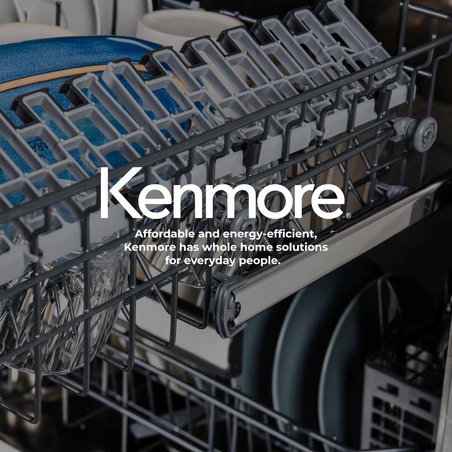 Kenmore 22-14609 24" Built-In Dishwasher - UltraWash Plus, TurboDry, SmartWash & EasyFlex Third Rack - 15 Place Settings - 45 DBA - ENERGY STAR Certified - 24" - Black