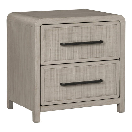 Furniture of America Austin Modern Solid Wood 24-inch 2-Drawer Nightstand with USB Ports, Cedar Bottom Drawer, No Assembly Required for Bedroom, Guest Room, Natural Oak