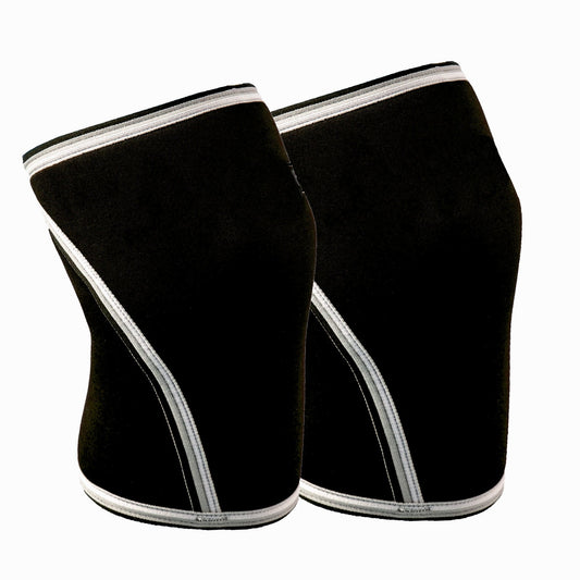 Knee Sleeves (1 Pair) 7mm Neoprene Thick Compression Knee Brace Support for Weightlifting, Powerlifting, Squatting and Cross Fit Training Fitness for Women and Men Black, L