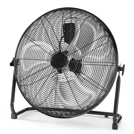 Simple Deluxe 18 Inch High Velocity Industrial Cooling Floor Fan with 3 Speeds, Tilt Head, ETL-Listed Safety Compliance, Metal Housing and Blades, for Commercial Space/Garage/Gym, Black