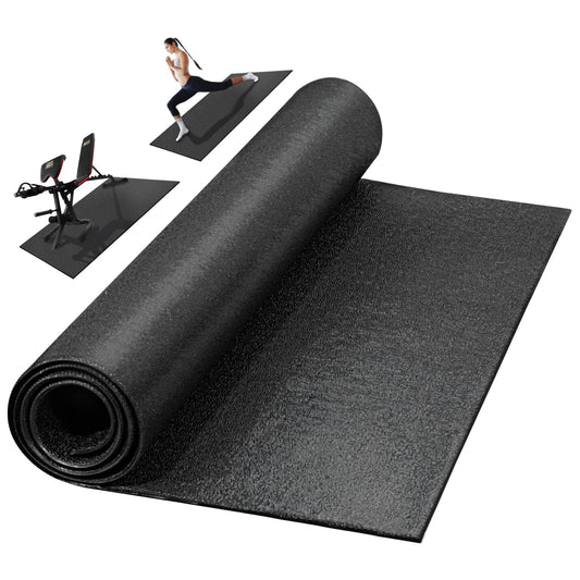 Fitvids Treadmill Mat for Floor Protection – 1/4" Thick Heavy Duty Non-Slip Gym Mats – 78" Lx36 W – Black