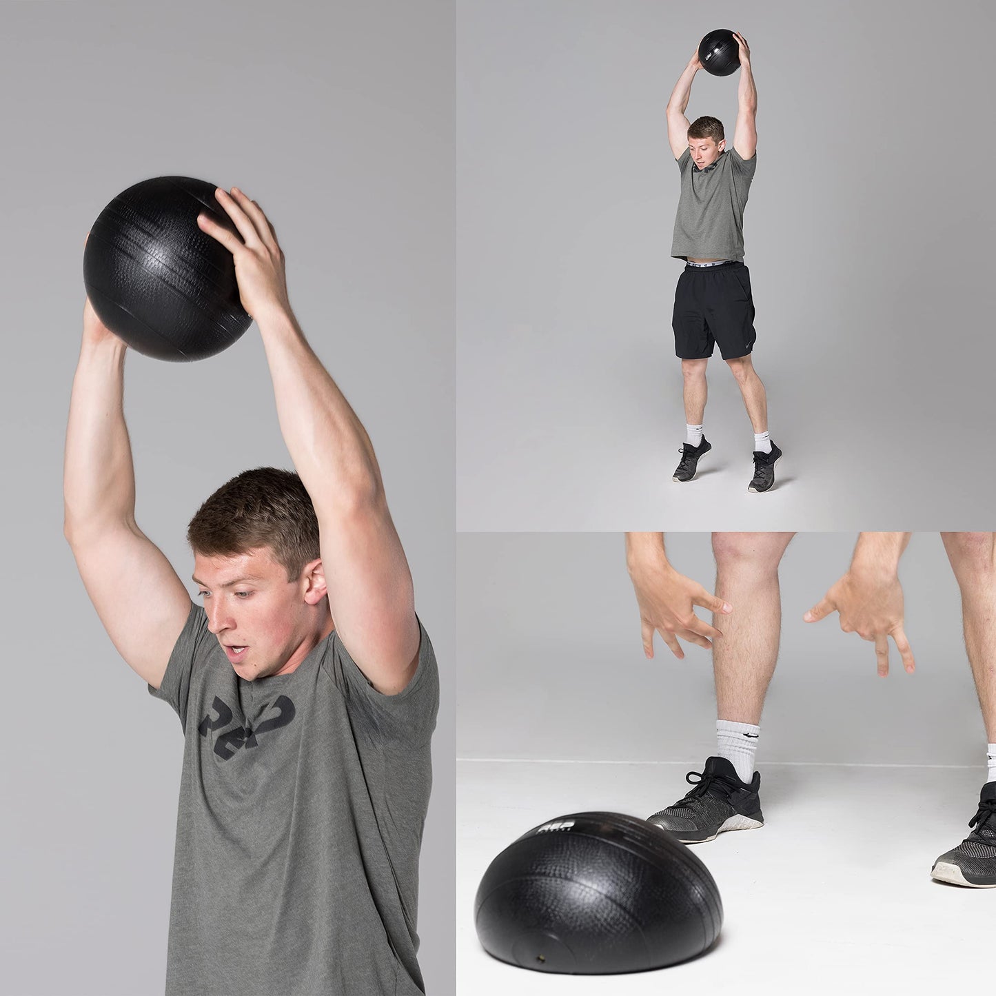 REP Weighted Slam Balls | 10 lb | Exercise and Fitness Balls for Strength Training, Soft Rubber Grip, Non-Bounce Medicine Ball | Crossfit, Home Gym, Fitness, and Core Workouts | Black