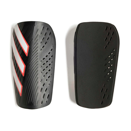 adidas Unisex-Adult Tiro Shinguard Club, Black/White/Lucid Red, Medium