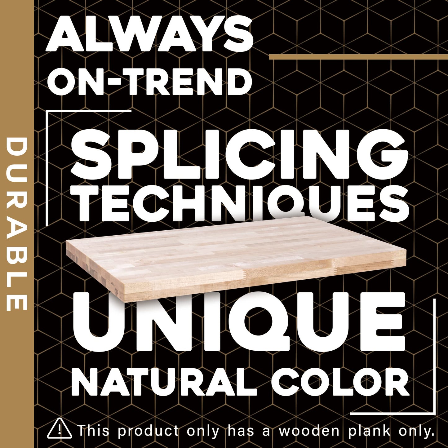 DuraSteel 30x30 Butcher Block Countertop - Maple Solid Wood Workbench for Kitchen, Restaurant, Cabinet, Desk Top, Wood Board, Large Counter Cutting Island Long, Bakery Worktable Dough - Table Top Only