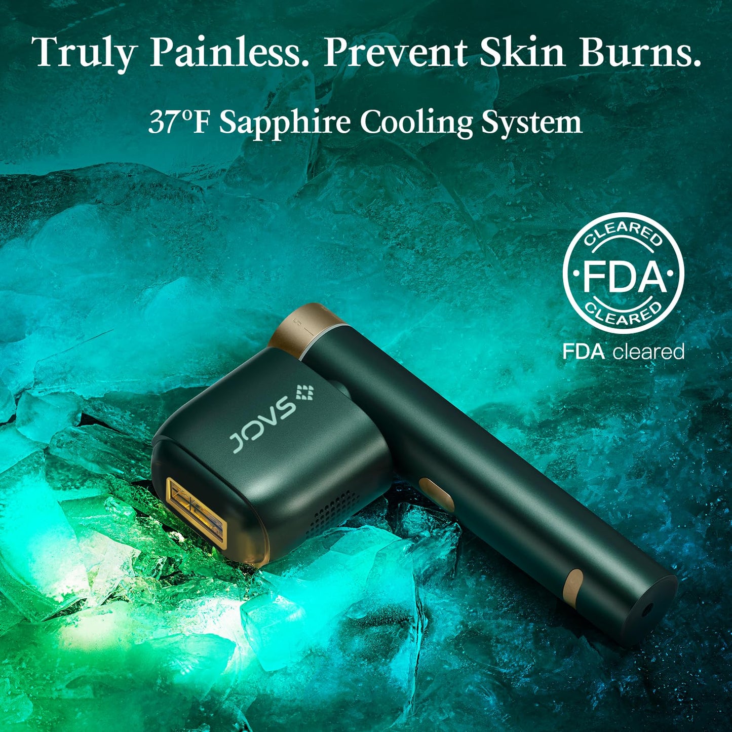 JOVS Laser Hair Removal, [24J Energy] IPL Hair Removal for Women and Men, 37°F Painless Sapphire Ice-Cooling Tech, 6 Modes for Whole Body Hair Removal Device, 2 in 1 Skin Rejuvenation, 330° Rotation
