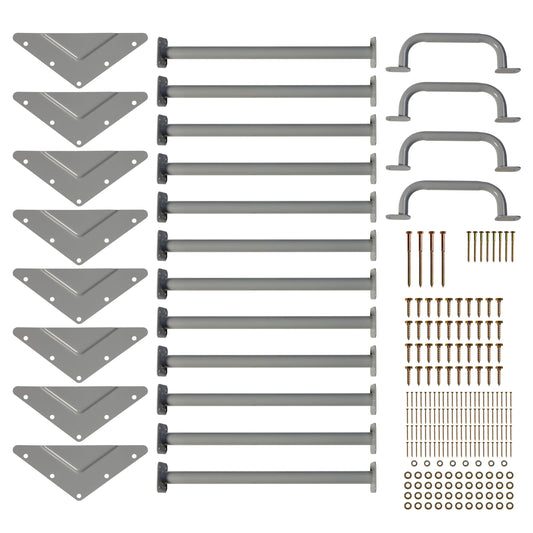 Jack and June DIY Monkey Bars Kit 12 Pack Heavy Duty and Durable Do It Yourself UV-Resistant Outdoor Fun for Kids 21 Inch in Length Powder Coated Finish Monkey Bars