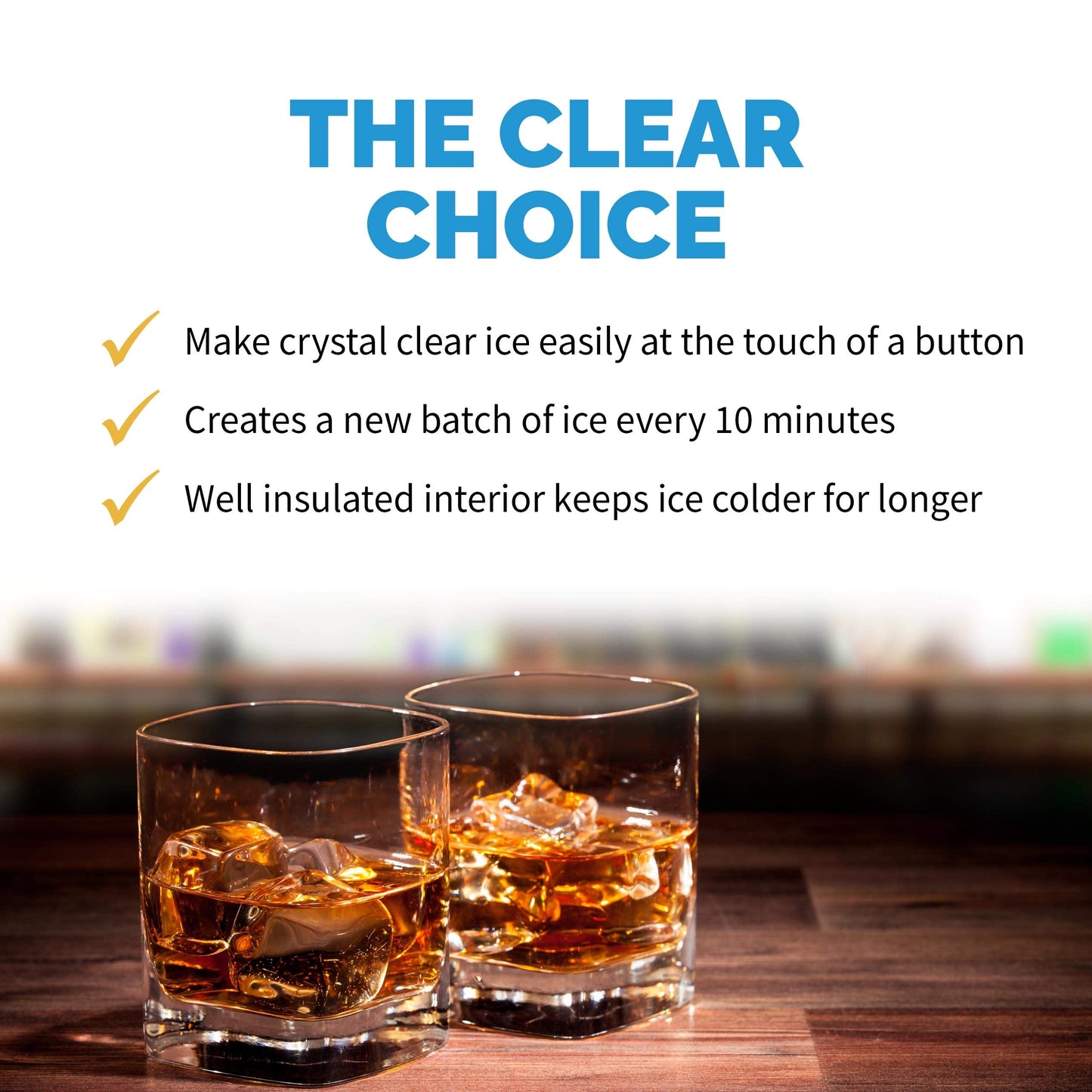 Luma Comfort Clear Ice Cube Maker Machine | First Cubes in 15 Minutes, 28 lbs. of Ice in 24 Hours - IM200SS & Black+Decker 20V Max Handheld Vacuum, Cordless, Grey (BDH2000PL)
