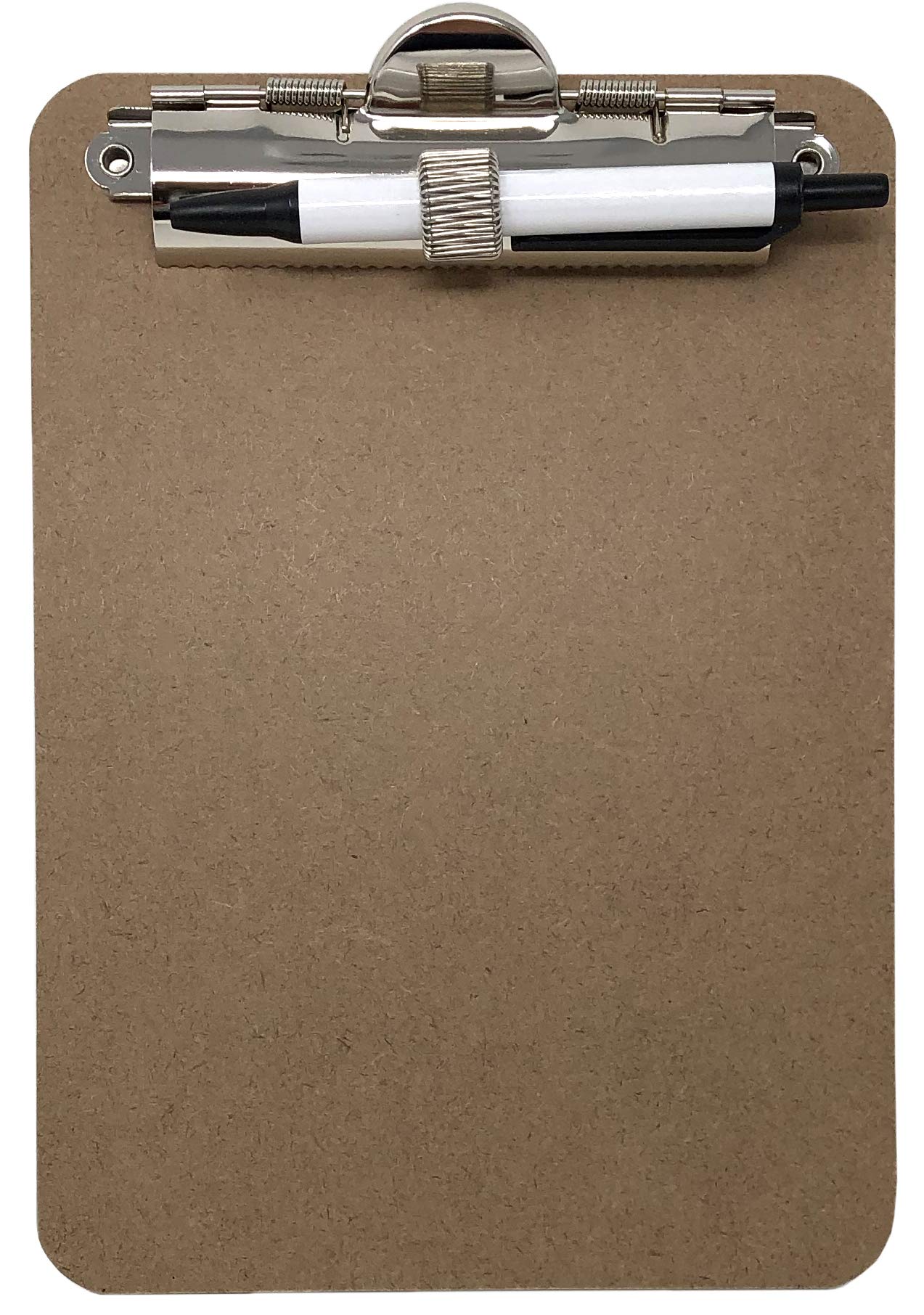 Trade Quest Mini Clipboard 5'' x 7'' Pen Holder Clip (Pack of 6) (Pen Included)
