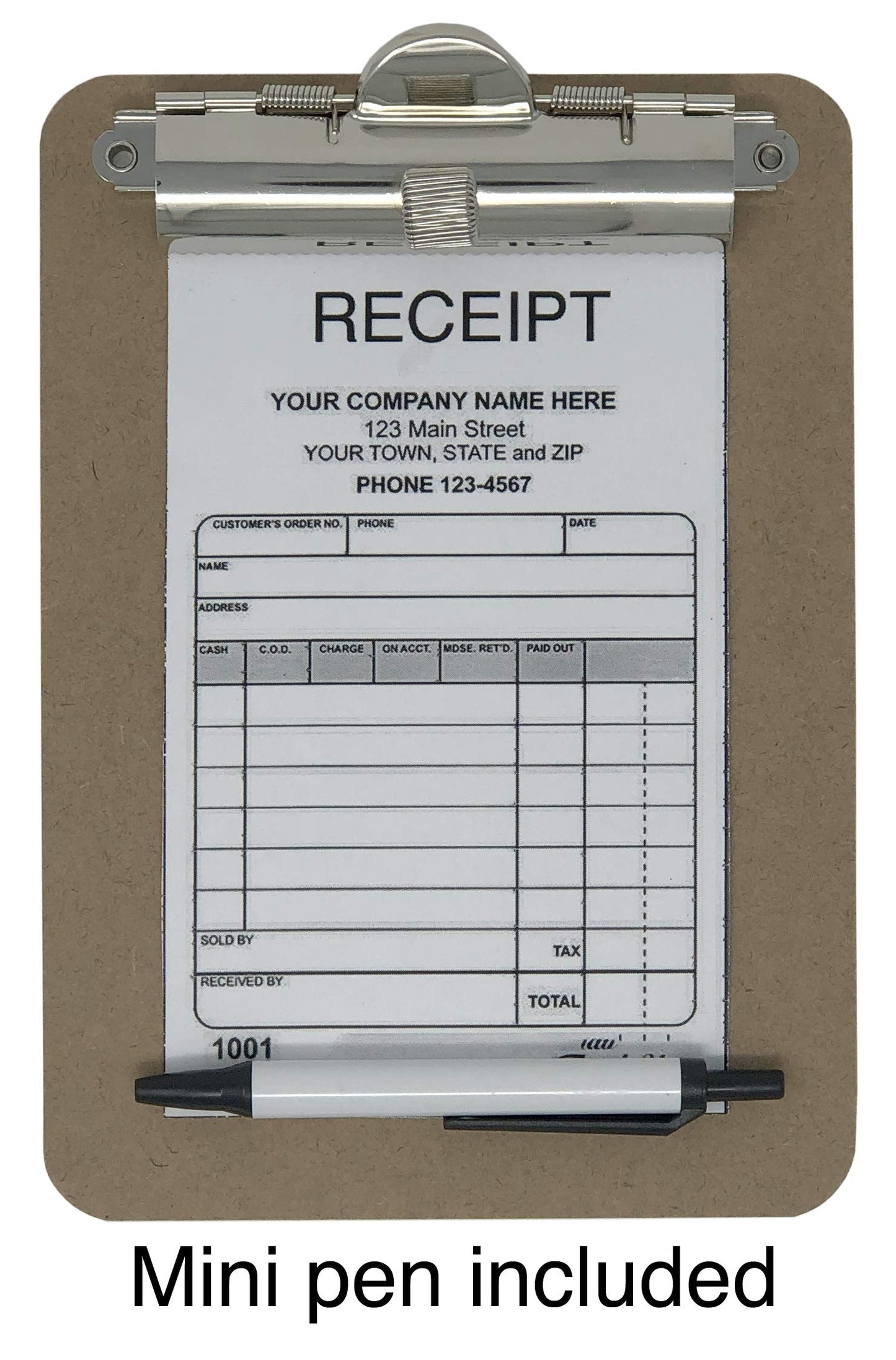 Trade Quest Mini Clipboard 5'' x 7'' Pen Holder Clip (Pack of 6) (Pen Included)