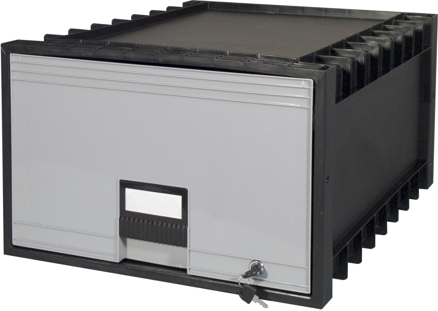 Storex 24-Inch Archive Locking Storage Box for Legal Size Files, Black/Grey (61155U01C)