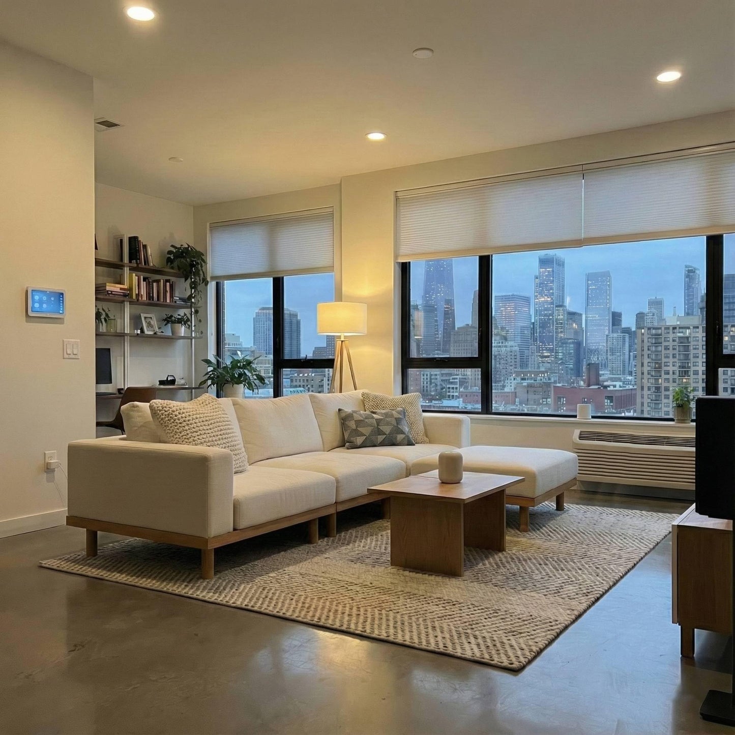 Acanva Minimalist Modular Sectional Sofa for Living Room, Wide & Deep Seat Convertible Furniture Set with Metal Frame and Movable Covers, L-Shaped Couch, Off White