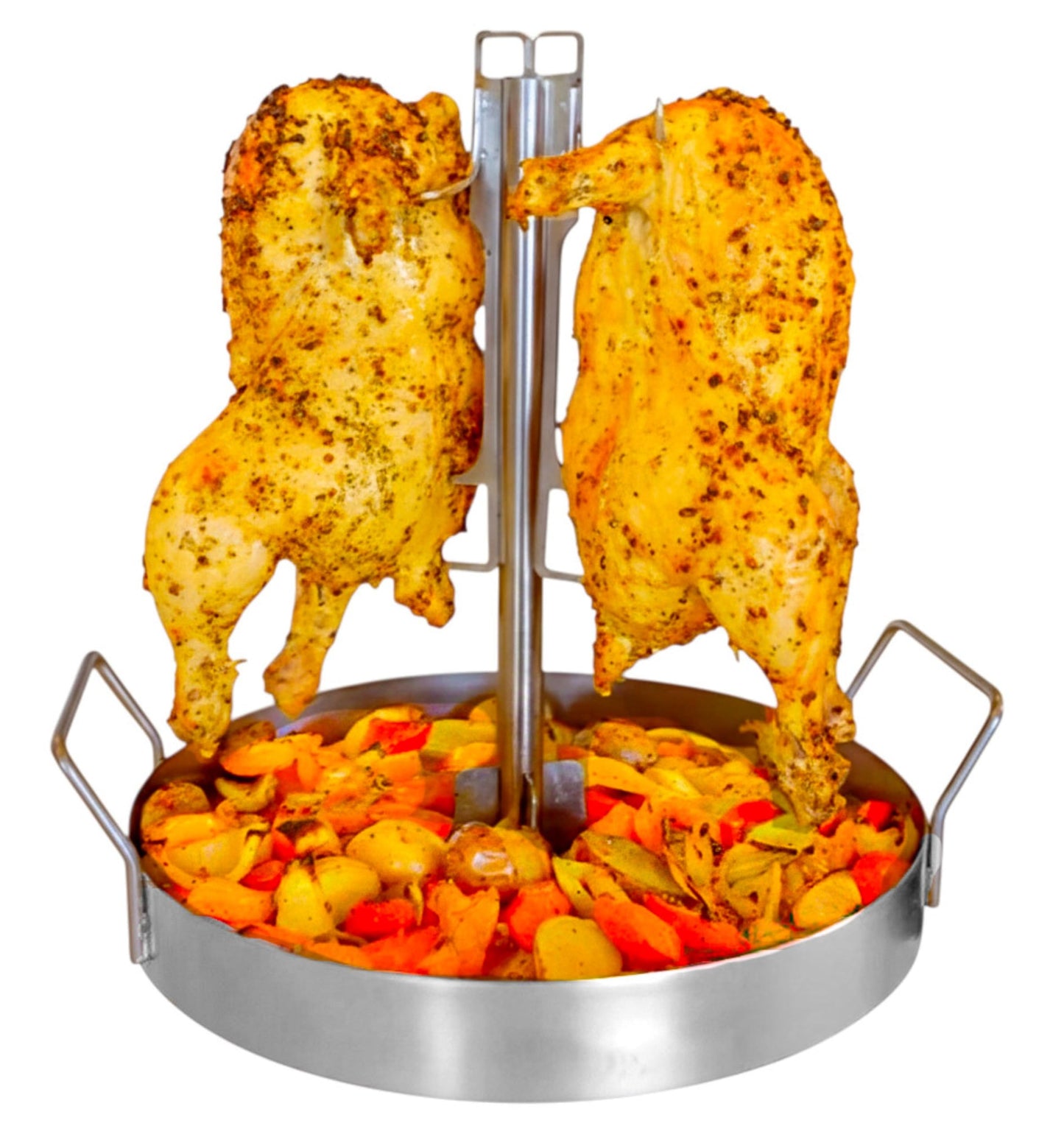 Vertical Chicken & Turkey Roaster – UpRoastWare UpRoaster for Duck, Shawarma & Pork | Self-Basting Rotisserie-Style Oven System