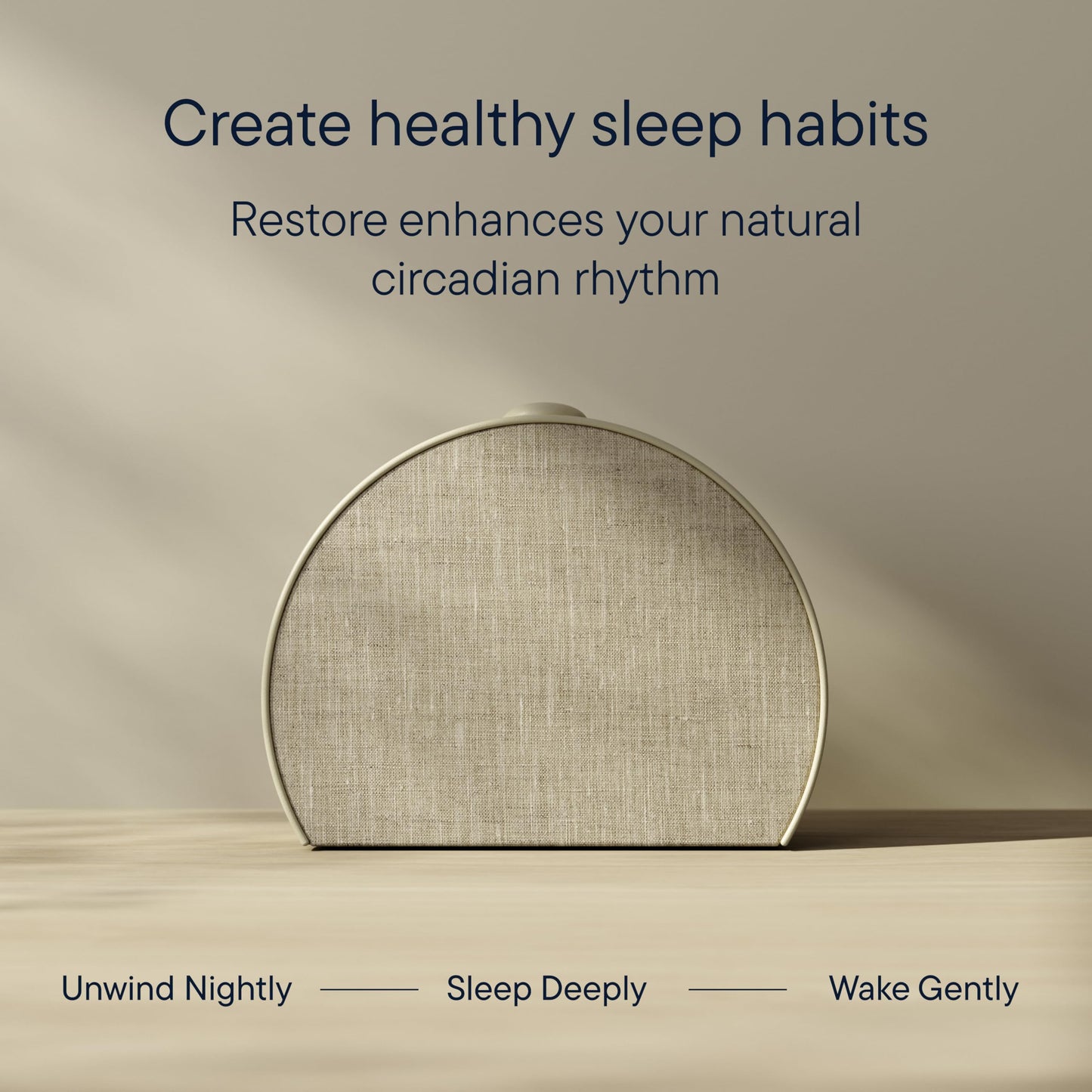 Hatch Restore 3 Sunrise Alarm Clock, Sound Machine, Smart Light (Putty) - White Noise, Screen-Free Sleep Routine