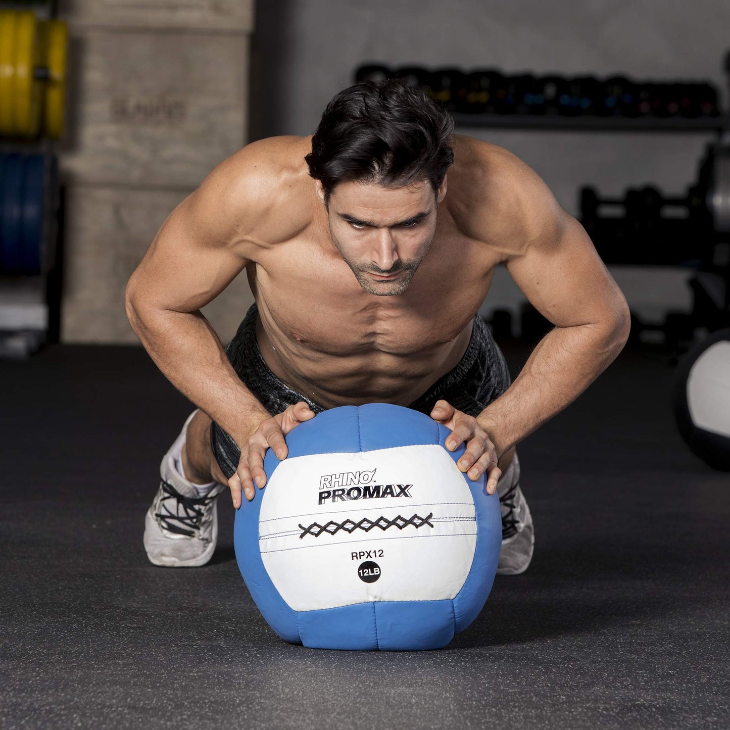 Champion Sports RPX16 Rhino Promax Slam Balls, 16 lb, Soft Shell with Non-Slip Grip, Medicine Wall Exercise Ball for Weightlifting, Plyometrics, Cross Training, & Home Gym Fitness