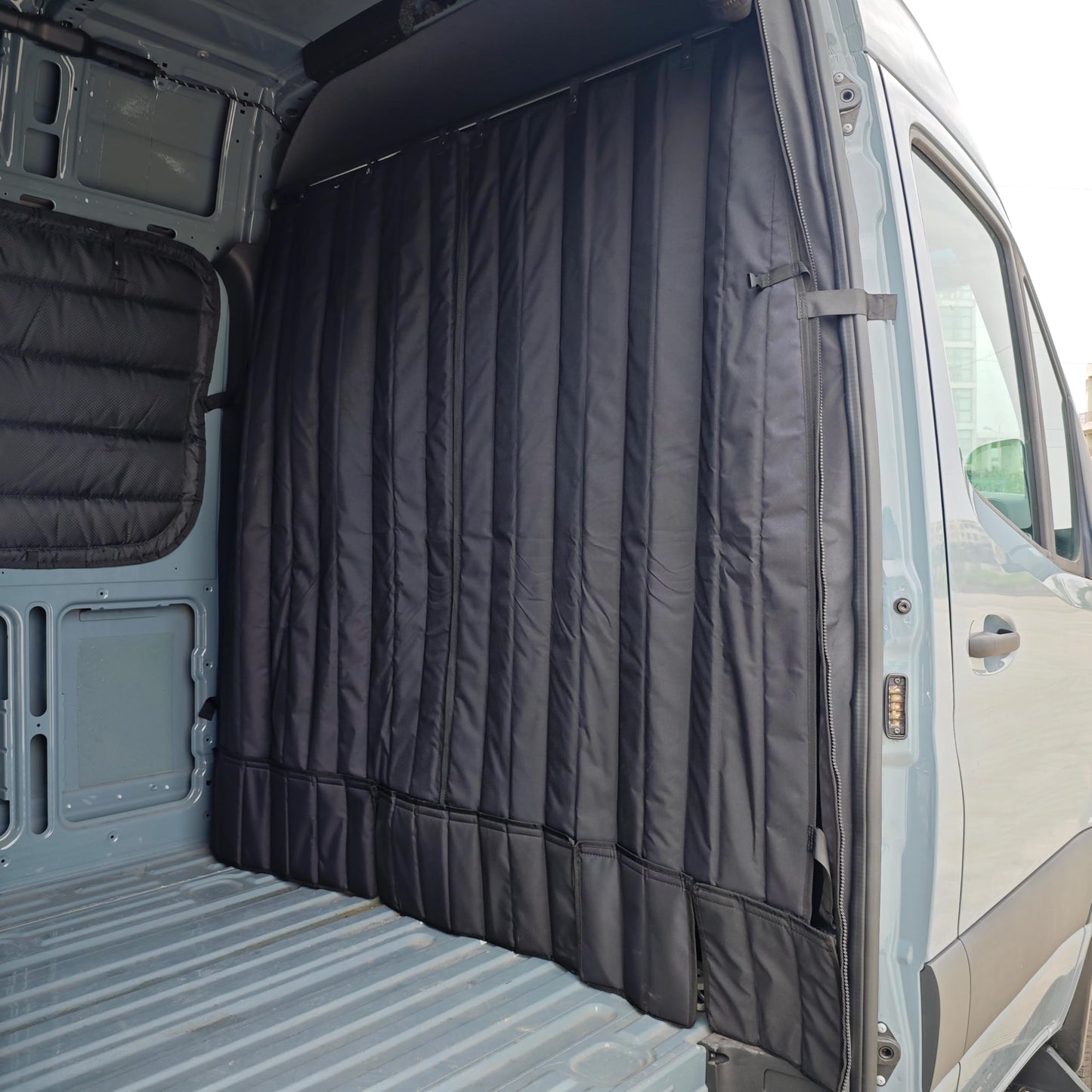 VANNCAMP Privacy Cab Curtain for Mercedes-Benz Sprinter High Roof Van, 2007-Current, Divider Screen for Cab & Living Quarters, Magnetic Closure, Without Curtain Rod