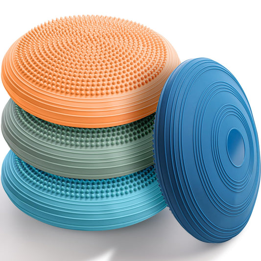 Libima 4 Pcs Wiggle Seat Inflated Wobble Cushion for Sensory Kid 13 Inches Balance Disc Flexible Seating for Classroom Sensory Pad for Chair Wiggle Cushion(Vibrant Color)