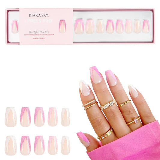 KIARA SKY PROFESSIONAL NAILS XPRESS PRO 100% ACRYLIC PRESS ON NAILS (Can't Pink Just One)