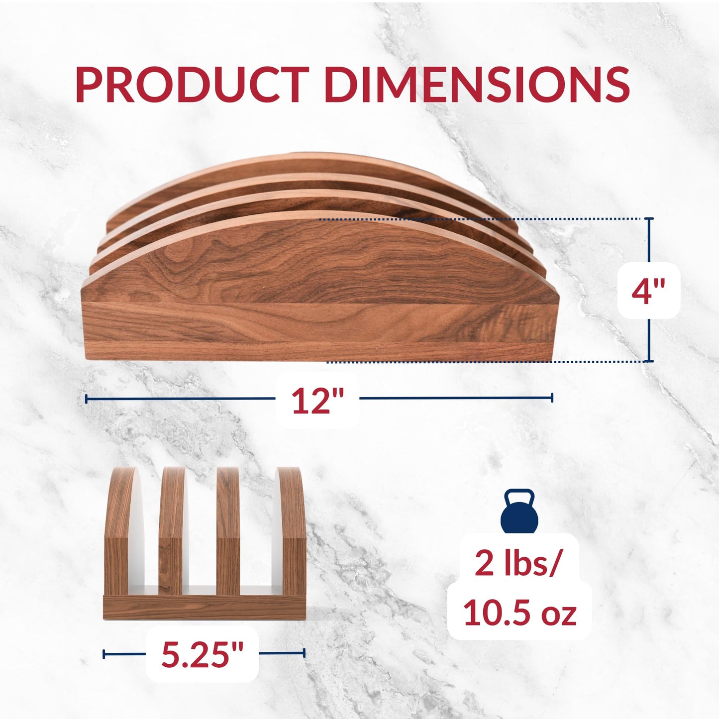Virginia Boys Kitchens Medium Walnut + Large Walnut + Small Walnut + Cutting Board Holder