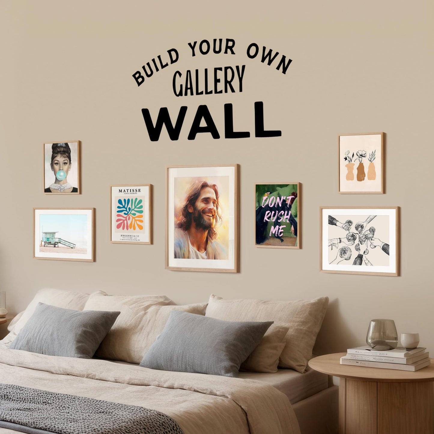 Jesus Portrait Wall Art 11x14 Religious - Christian Paintings Wall Decor - Spiritual Artwork - Smiling Christ Painting - Home Office Living Room - Christian Gift - Premium Quality - UNFRAMED