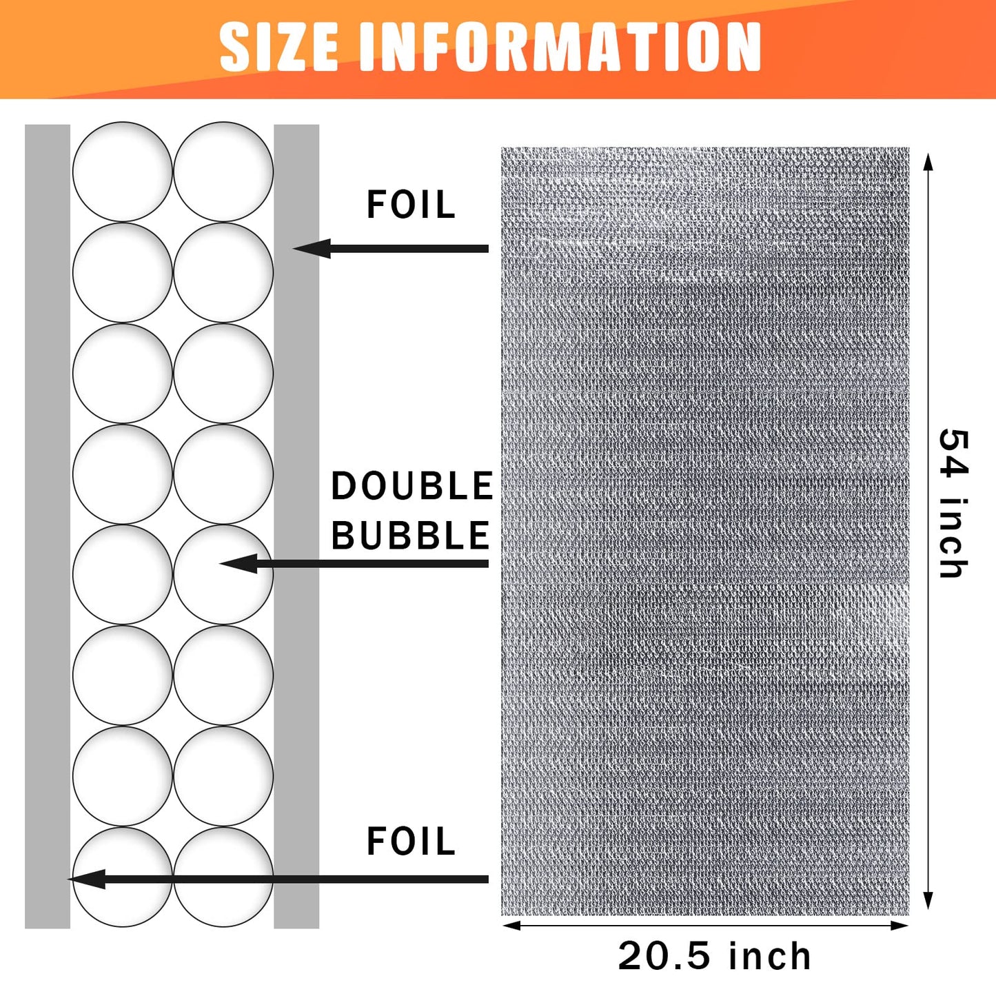 Gerrii 16 Pcs 16 P Garage Door Insulation Kit Double Bubble Insulation Panels Reflective Aluminum Radiant Thermal Winter Summer Barrier Sheets 100 Tape for Attic Garage Wall (20.5 x 54 Inch)